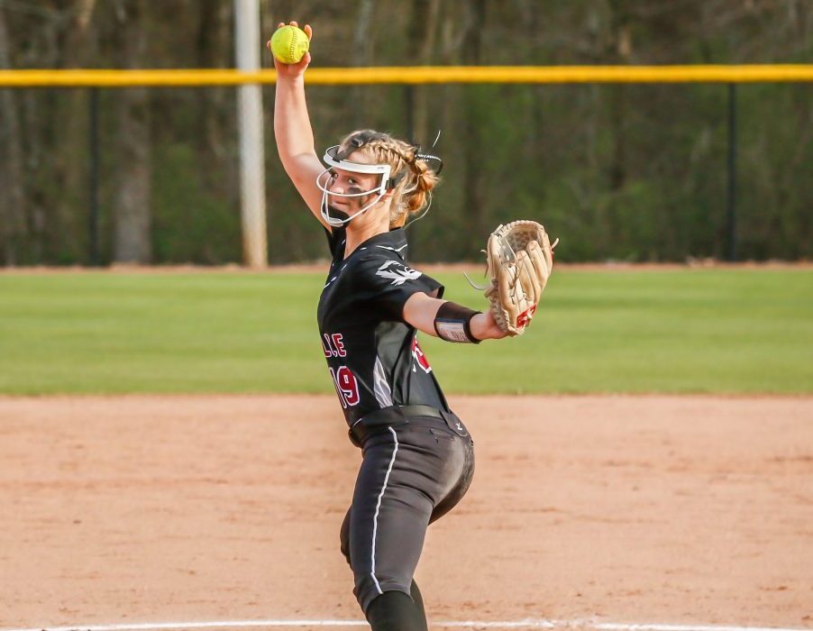 Blayne Godfrey no-hit 6A No. 2 Athens in a matchup of ranked teams the past Thursday. Photo by Kristy Jones