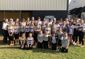 Priceville softball welcomes youth teams before the Lady Bulldogs' final regular season game with Randolph. Photo courtesy of Priceville Softball